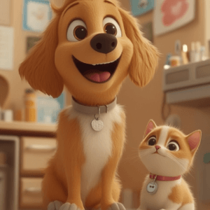 Imagem do produto, cachorrinho e gatinho no Petshop